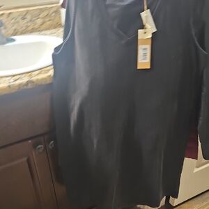 White Crow Black V-Neck Size L Nwt Tank Dress